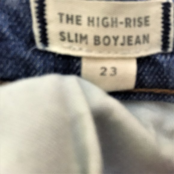 Madewell The High Rise Slim BoyJean Jeans Size 23 Stretch Denim - Picture 10 of 12